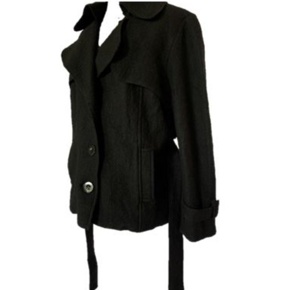 Sandro Paris Wool Belted Pea Coat - Picture 6 of 10